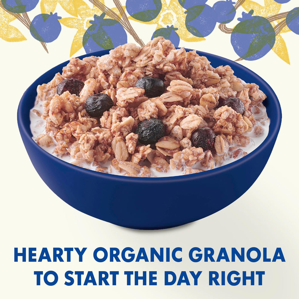 Cascadian Farm date powder sweetener highlight in granola visuals.