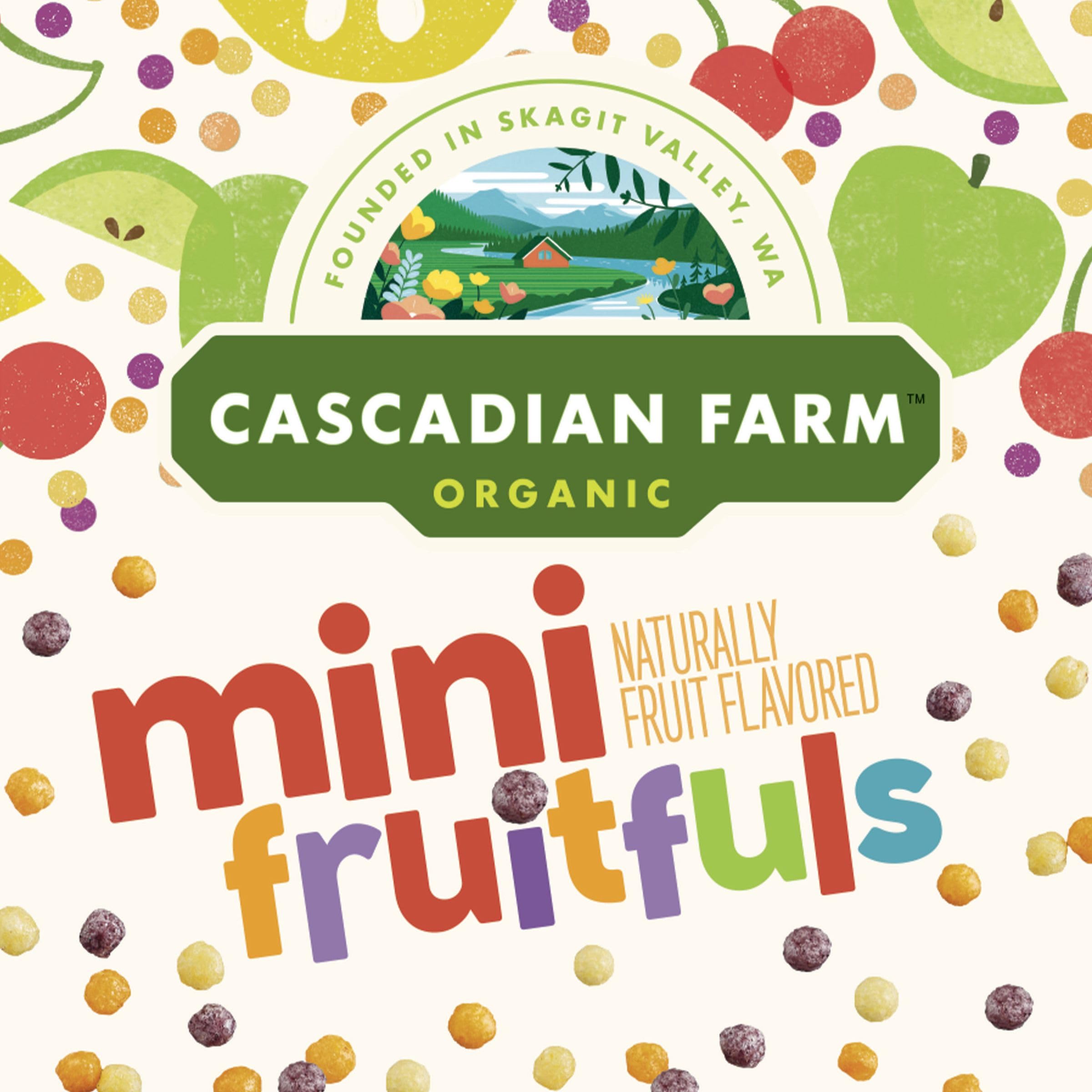 Cascadian Farm Mini Fruitfuls ready as a crispy on-the-go snack.