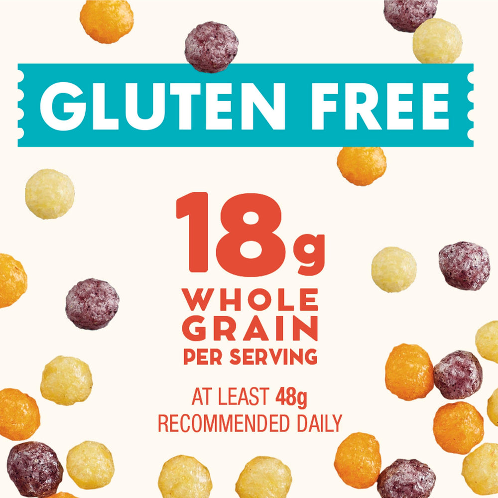 Nutrition info shows 18g whole grain per serving.