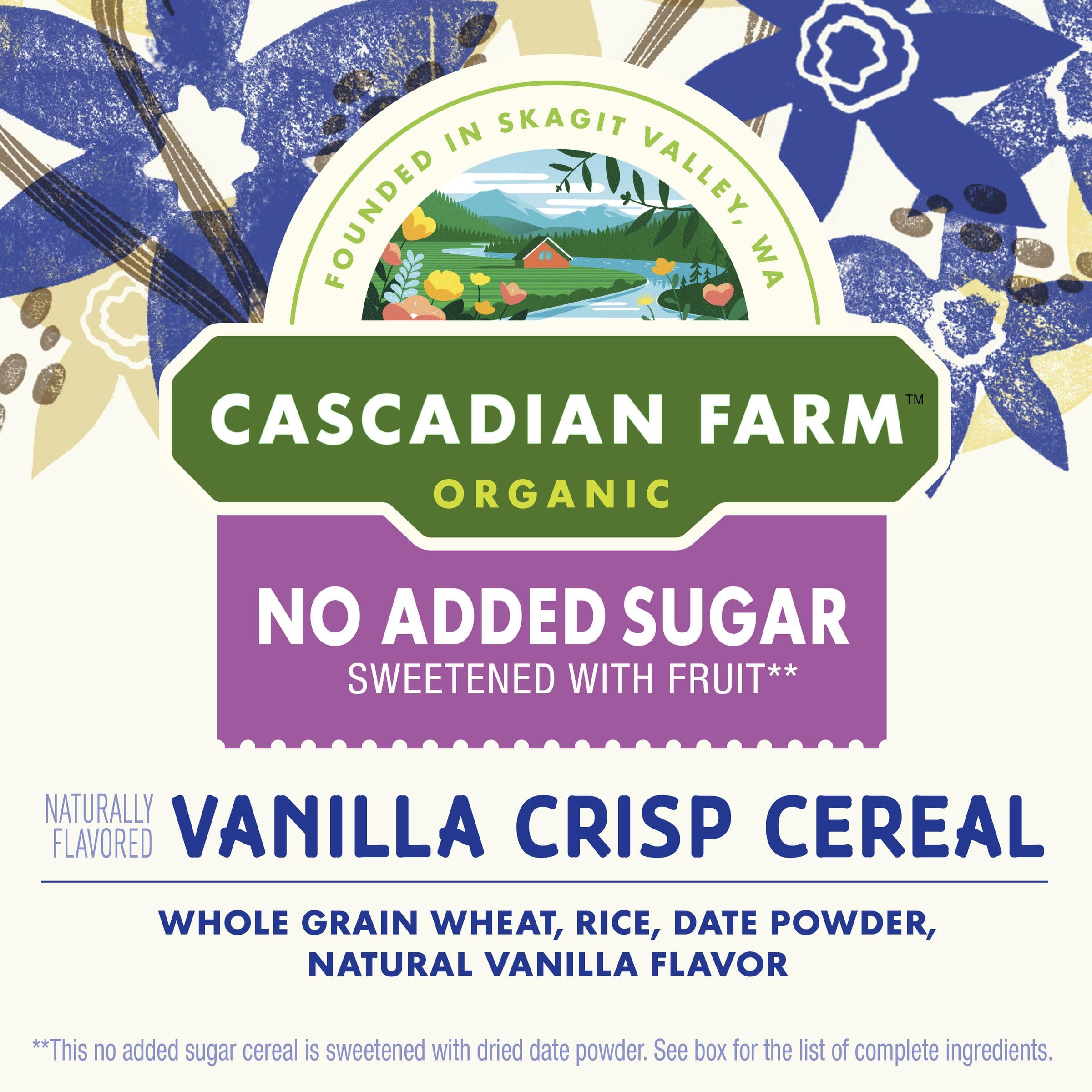 Cascadian Farm Vanilla Crisp cereal over yogurt for crunch