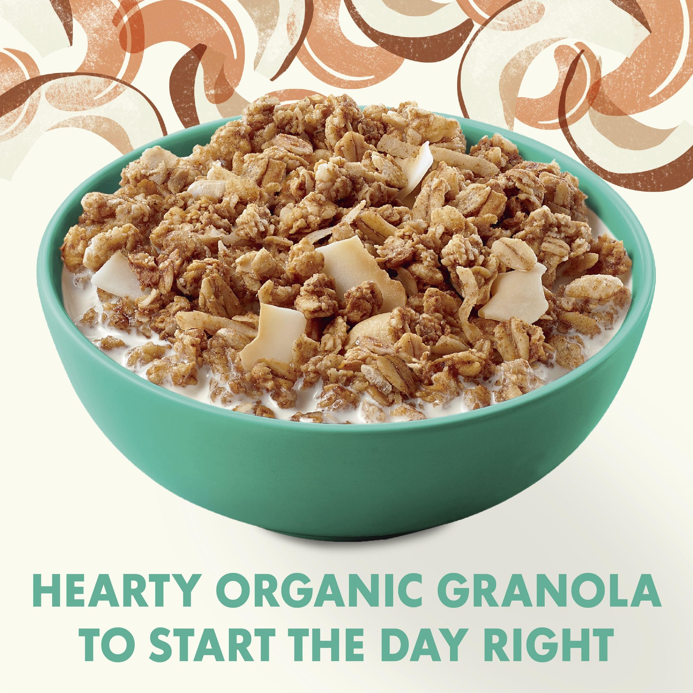 Cascadian Farm granola showing 25g whole grain per serving