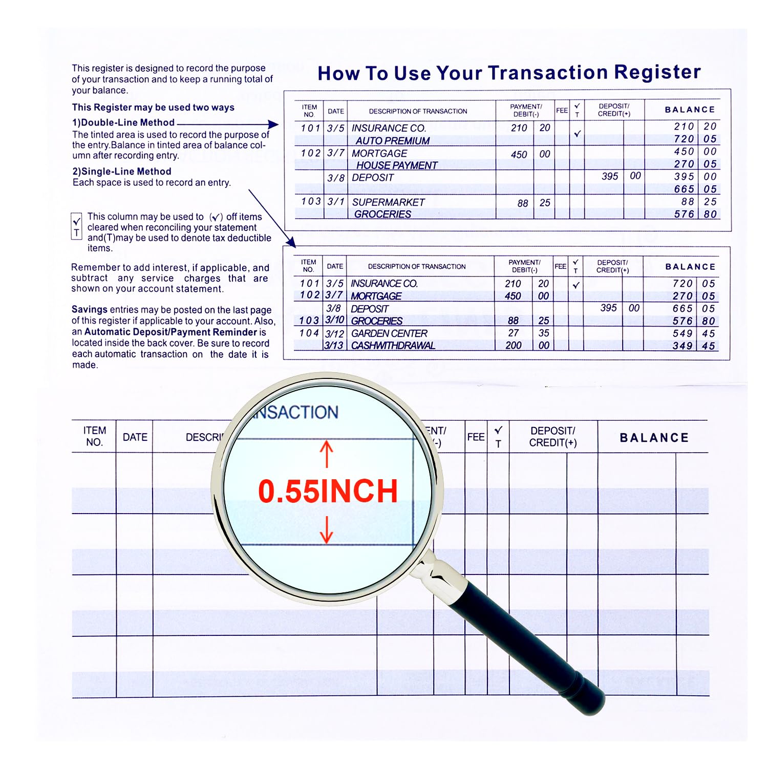 Casmonal 17 lines per page pages; clear layout supports precise transaction logs.