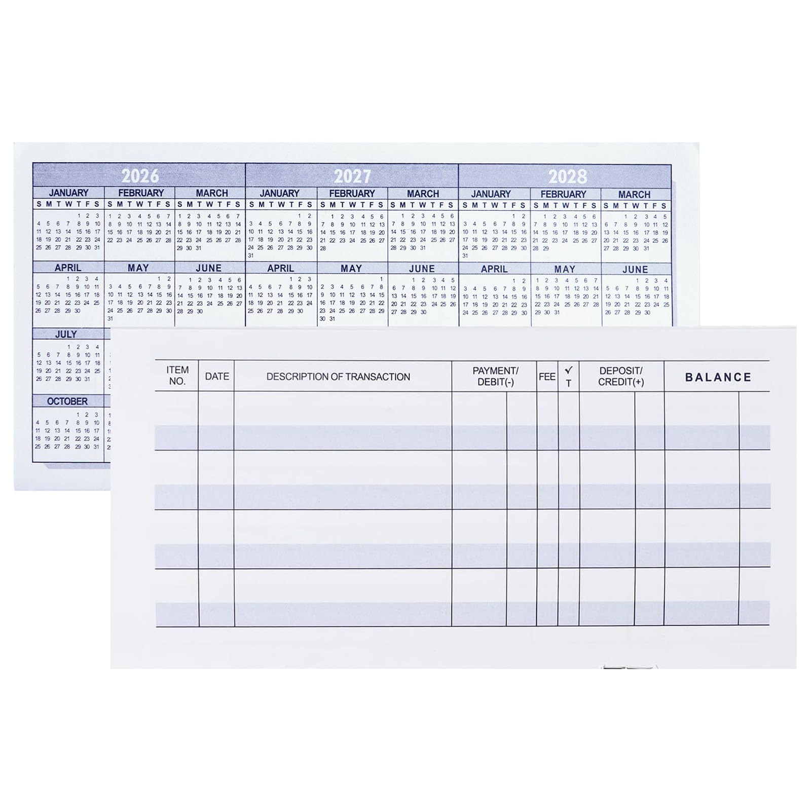 Casmonal Larger Lines 12 Pack cover; compact check registers for on the go budgeting.