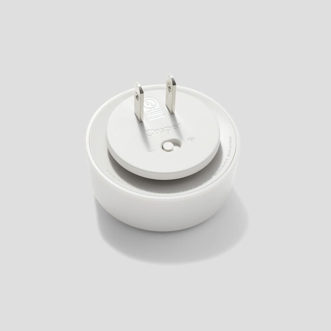 Casper Sleep Glow Night Light bedroom usage demonstrates darkness-activated ambient guidance.