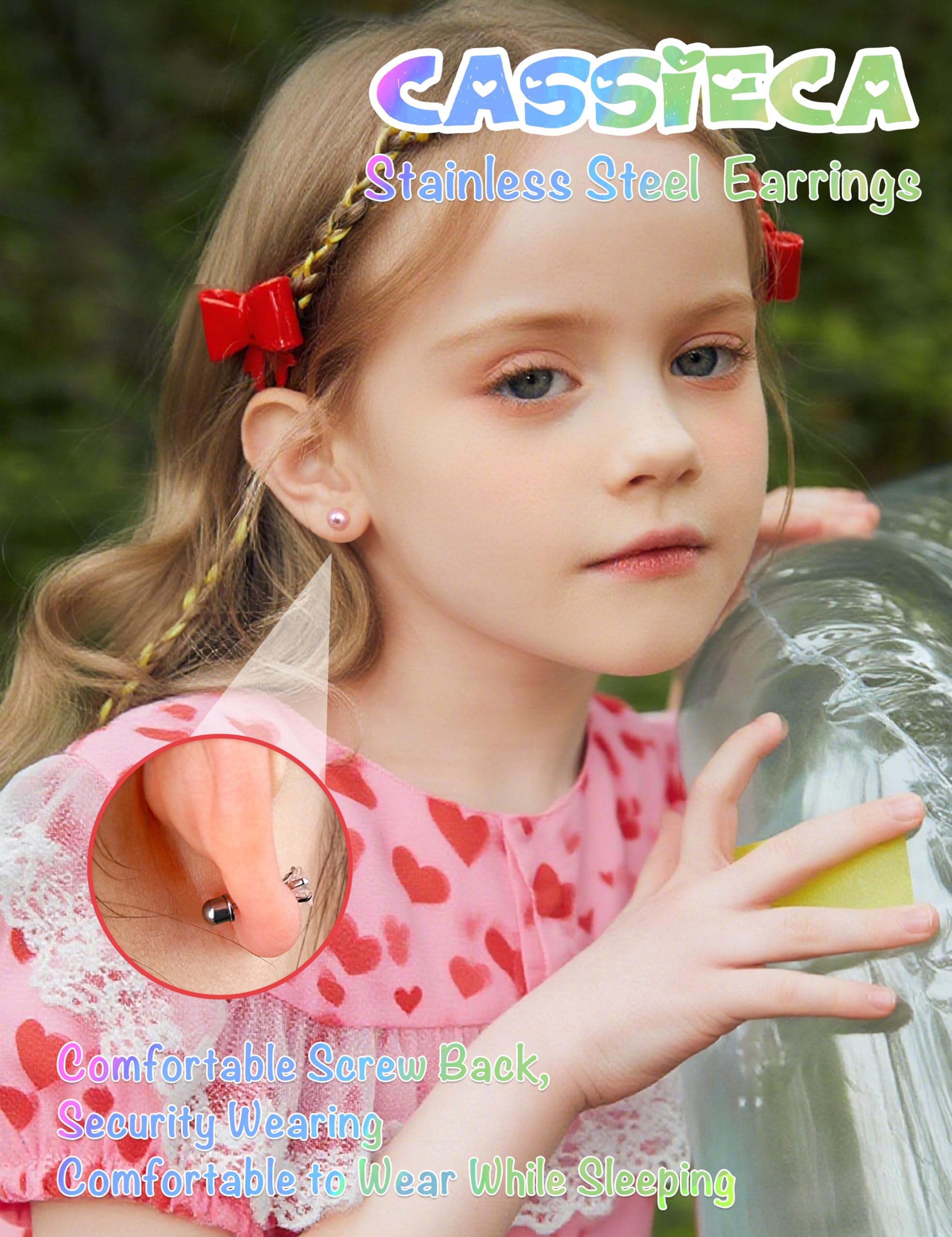 CASSIECA flower screw-on earrings bring floral charm to events.
