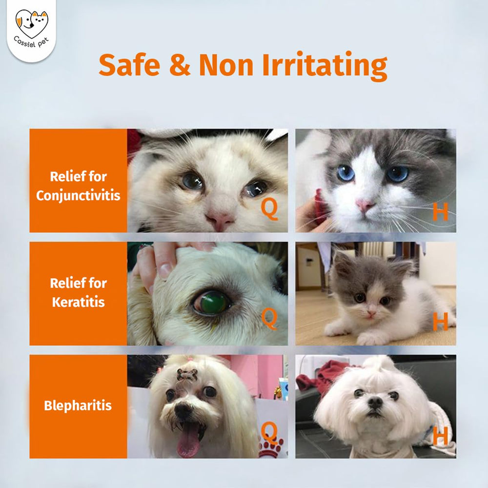 Cassiel Eye Drops helps soothe dog eye irritation