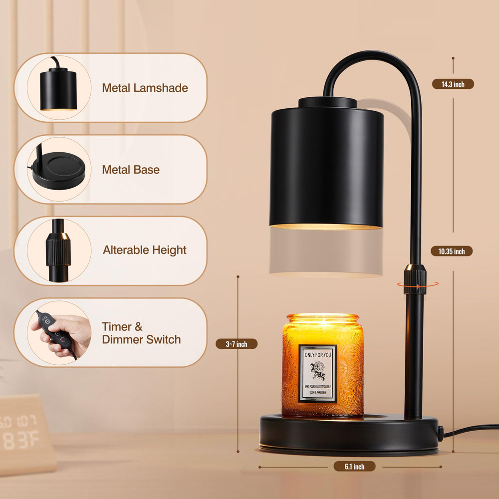 CASTLELIFE Candle Warmer Lamp height adjustable pole allows tailored warmth.
