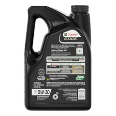 Castrol EDGE 0W-20 bottle cap closeup highlighting secure seal.