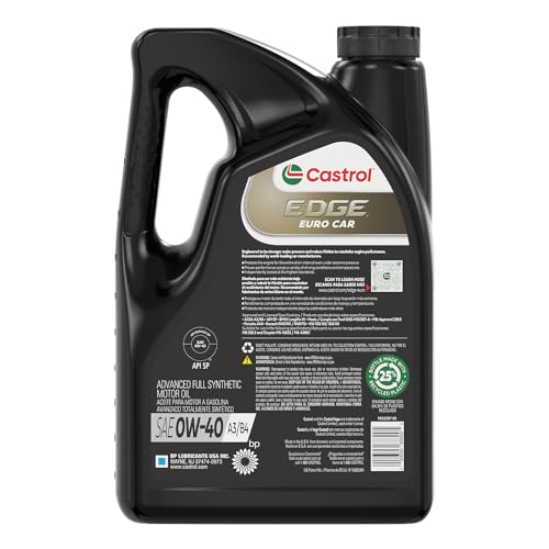 Castrol EDGE Euro 0W-40 pour demonstrates smooth flow for efficient engine operation