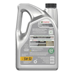 Castrol GTX bottle pour action highlights easy pouring and clean oil flow