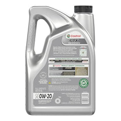 Castrol GTX oil pour spout showing smooth top-offs for easy maintenance