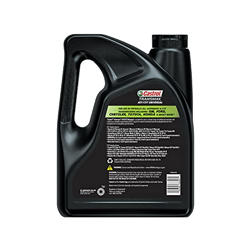 Castrol Transmax ATF/CVT Universal container with cap shows high-temperature protection.