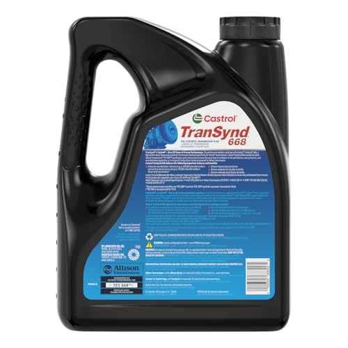 Castrol TranSynd 668 gear-application close-up, indicating strong protection during long service intervals
