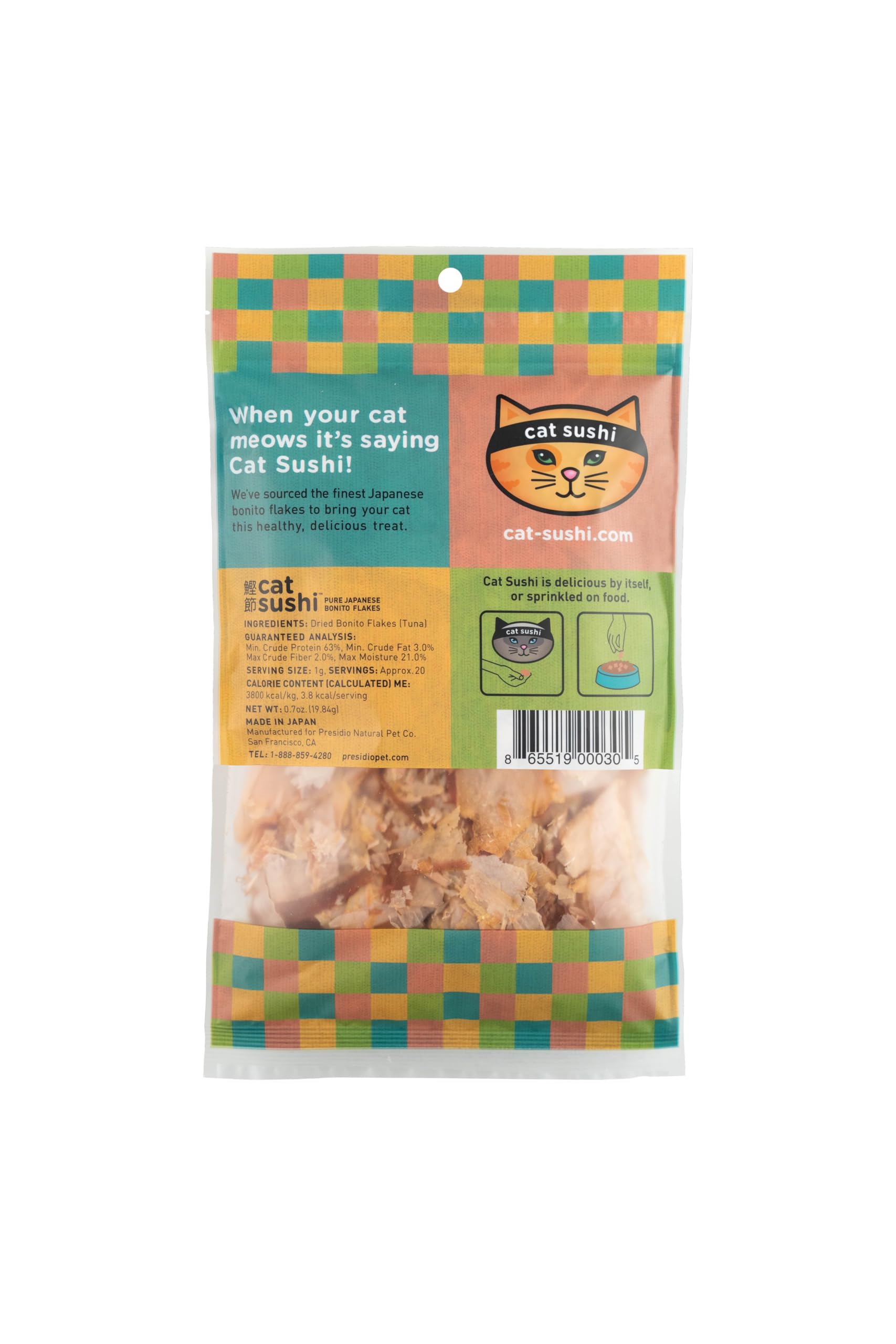 Cat Sushi Bonito Flakes gourmet topping for finicky eaters.