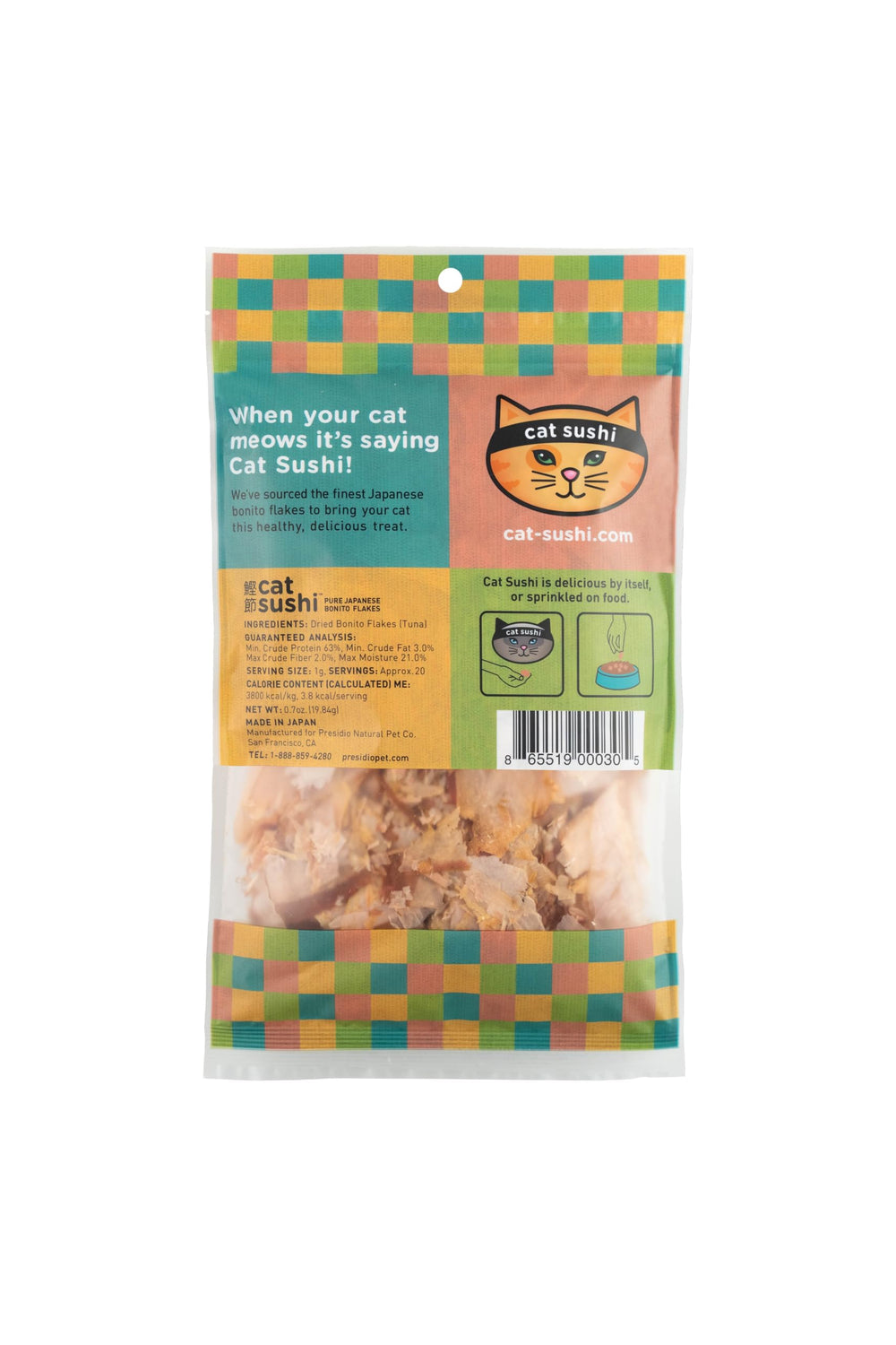 Cat Sushi Bonito Flakes gourmet topping for finicky eaters.