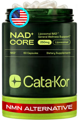 Cata-Kor NAD Core bottle front shows clear labeling for easy daily NAD+ support.
