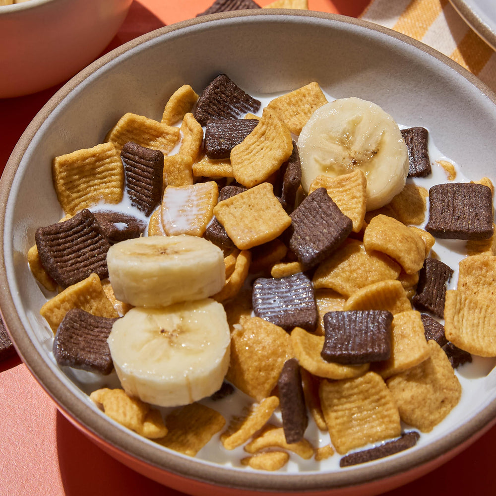 Catalina Crunch crunchy cereal as an on-the-go snack option.