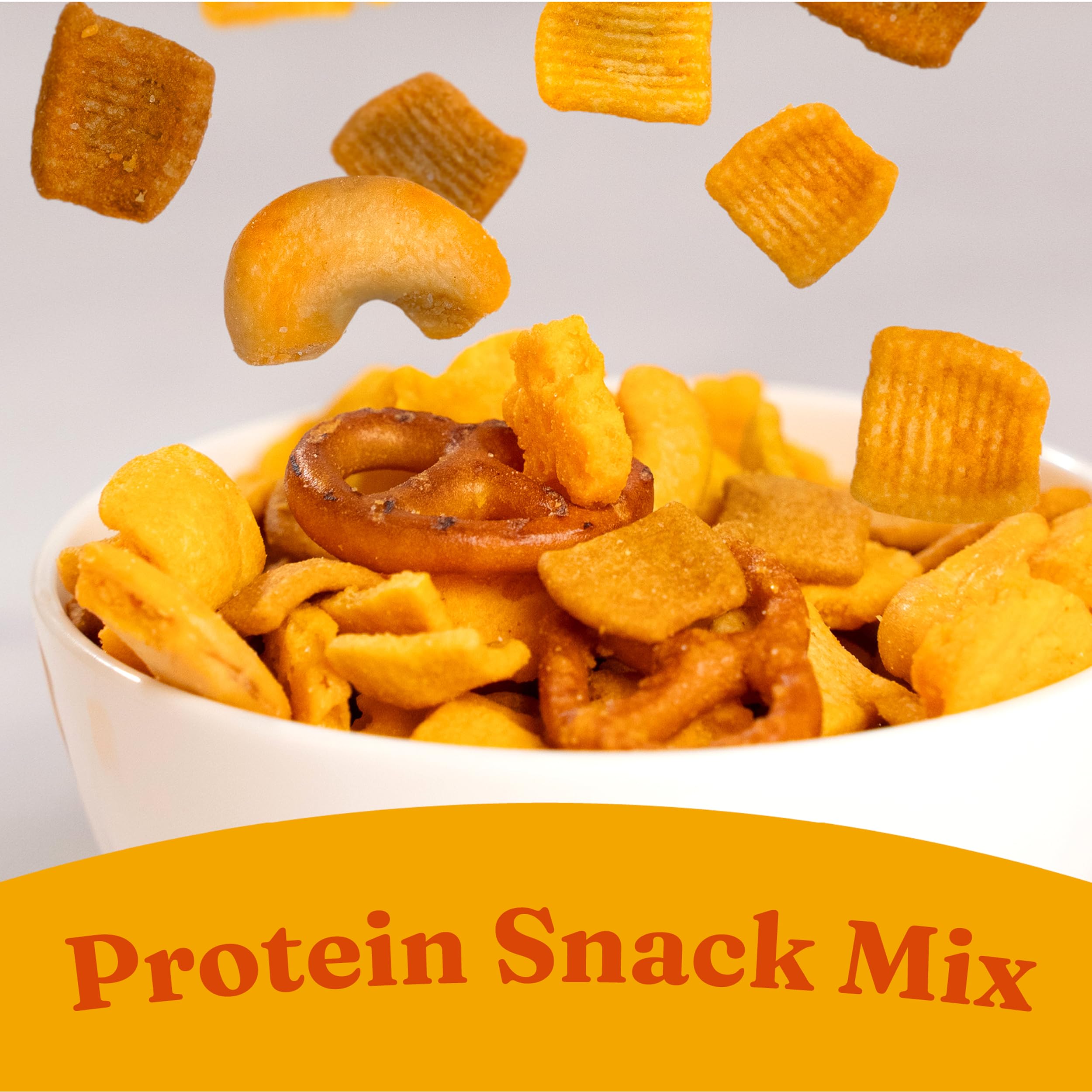 Catalina Crunch protein and fiber graphic highlighting 16g protein per pouch.