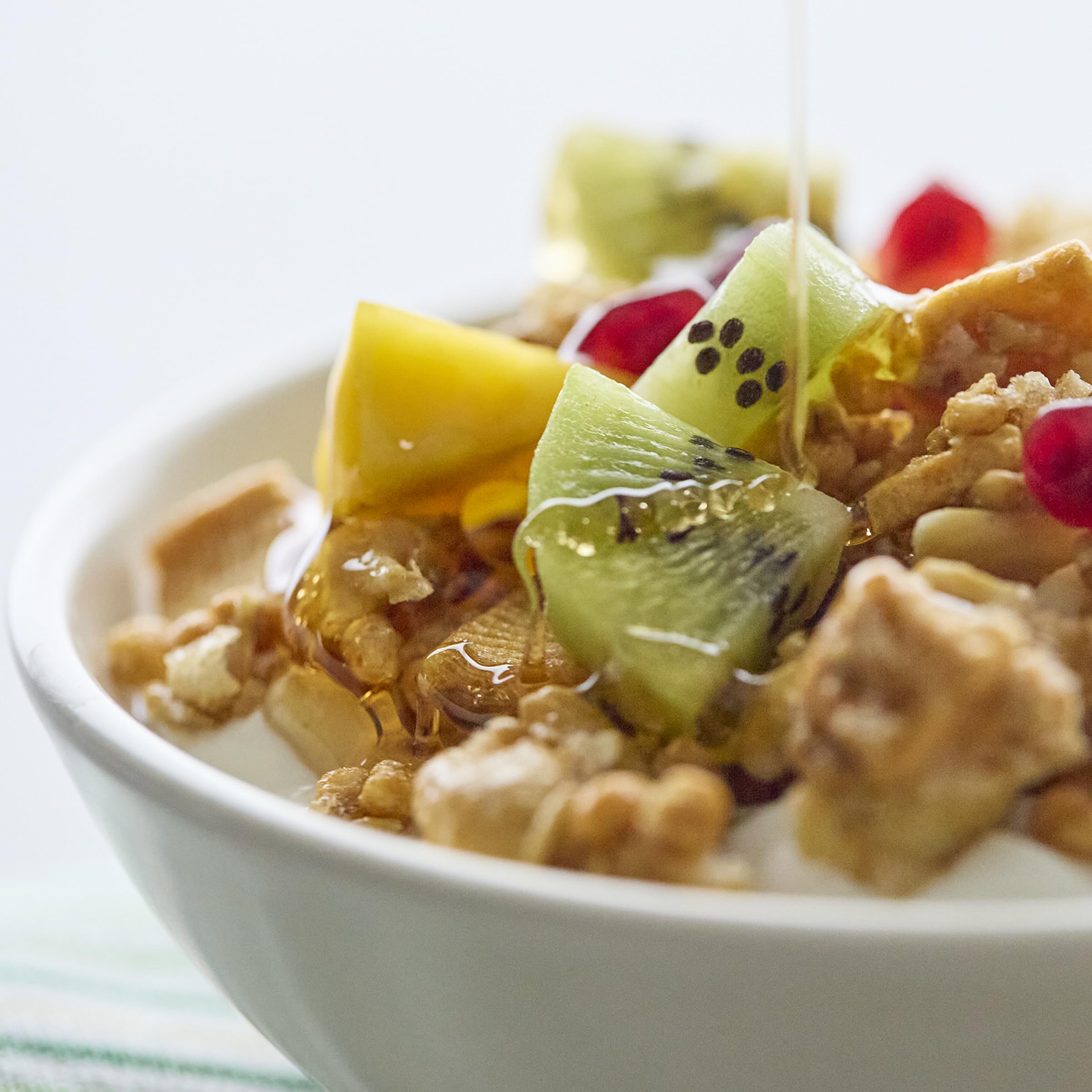 Catalina Crunch gluten-free ingredients label highlighting lower sugar and real ingredients.