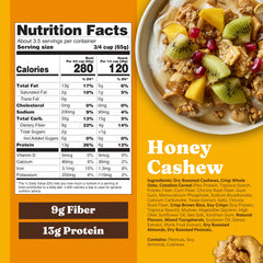 Pouring Catalina Crunch protein granola into a bowl for a protein-packed morning.