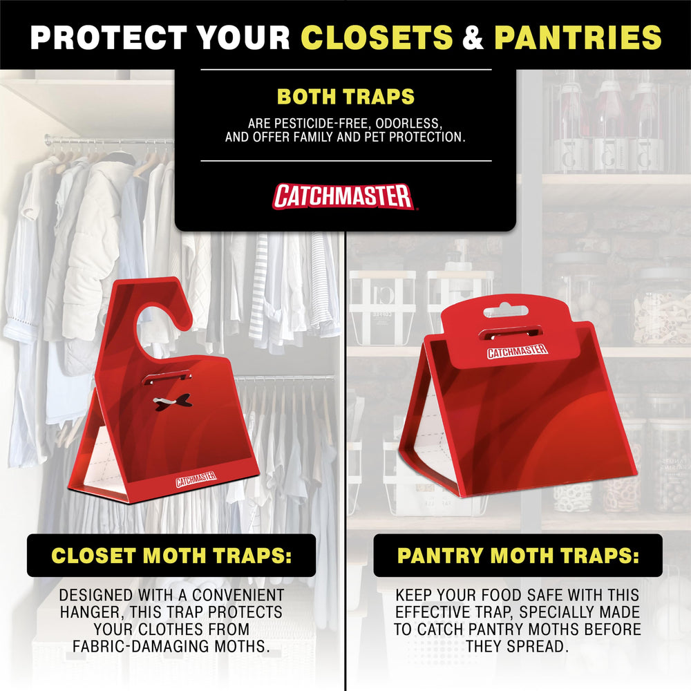 Catchmaster 6-pack display emphasizes reliable, long-lasting pantry protection.