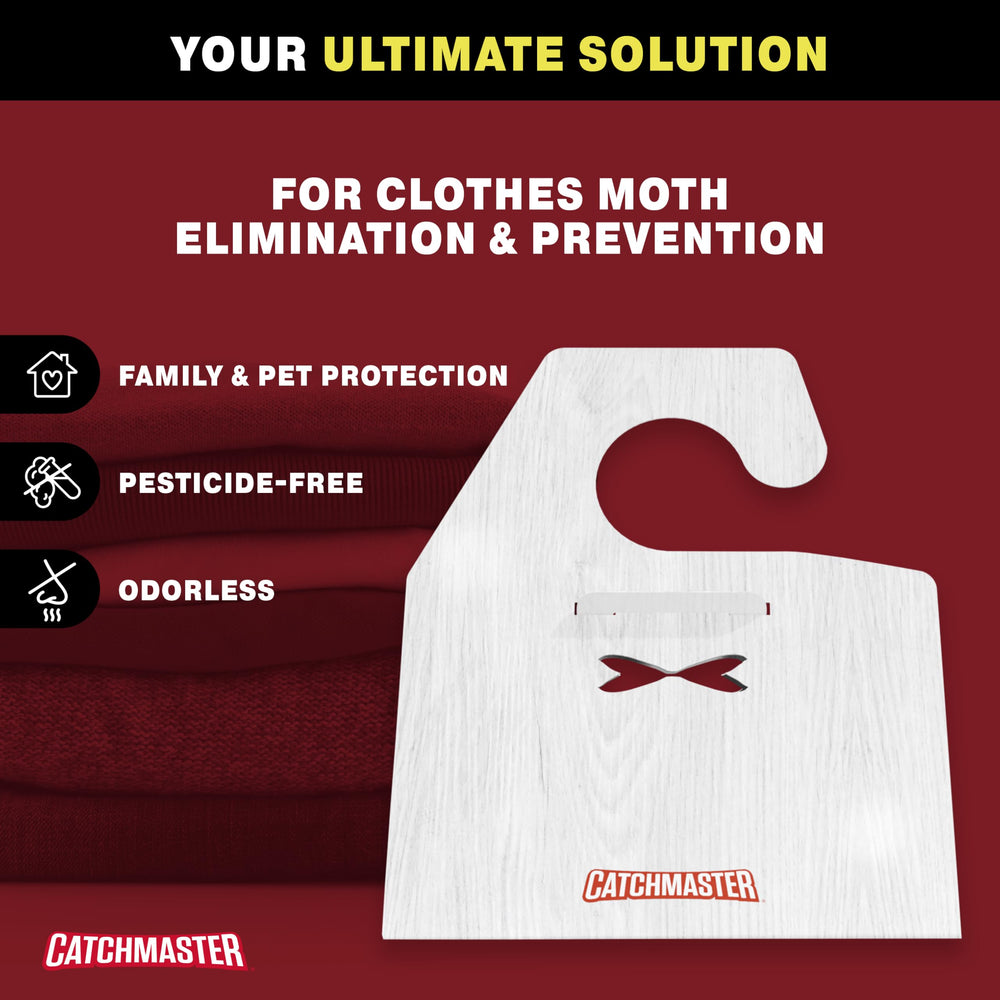 Catchmaster bold design option stands out while monitoring moth activity.