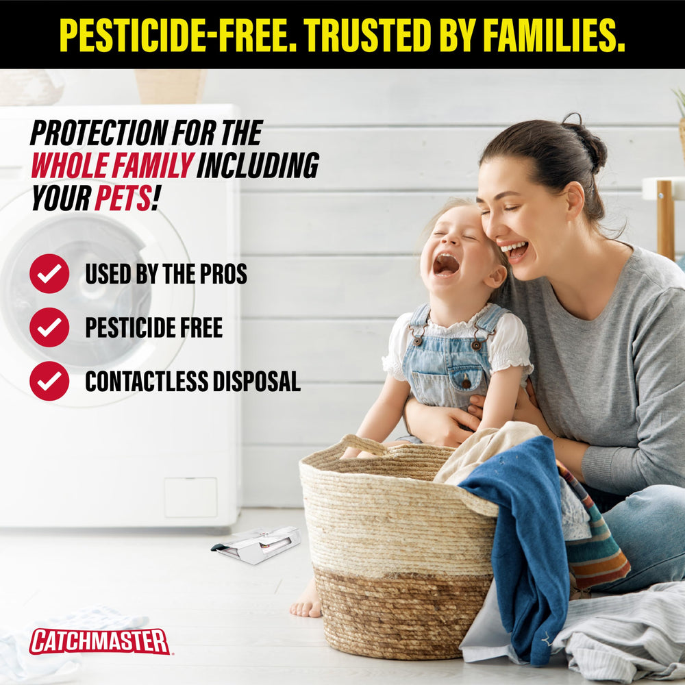 Catchmaster roach trap offers long lasting use under normal conditions.