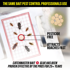 Catchmaster roach trap ready to use for quick setup.