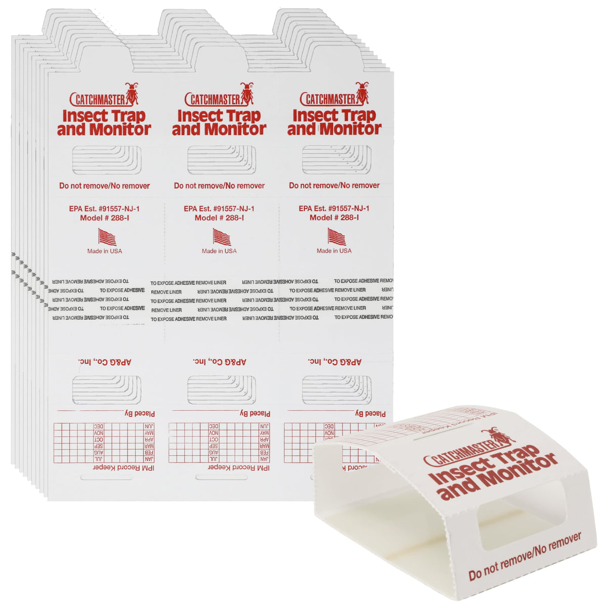 Catchmaster spider glue traps packaging highlights a 30-pack for comprehensive indoor pest control.