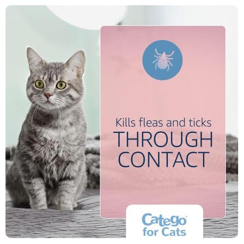 Catego for Cats kills fleas on contact, reducing parasite spread risk.