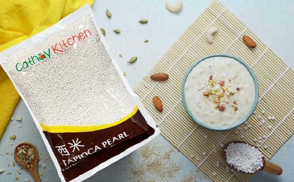 Tapioca pearls in a pot ready to simmer into puddings or sauces