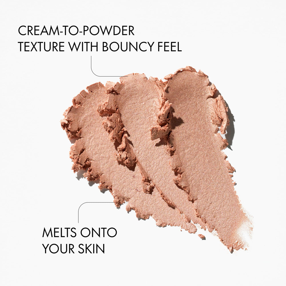 Catrice Aura Glam swatch on cheek reveals buildable radiance.