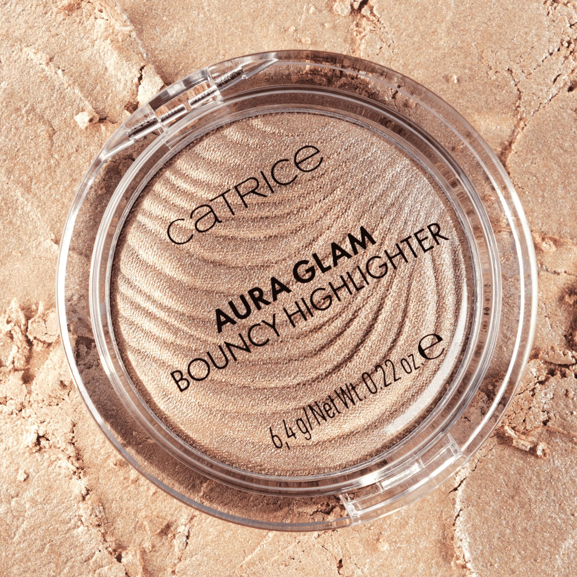 Catrice Aura Glam Bouncy Highlighter lips glow with radiant cream-to-powder finish.