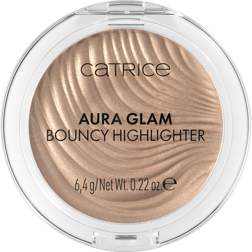 Catrice Aura Glam Bouncy Highlighter packaging with vegan cruelty-free branding and clean design.