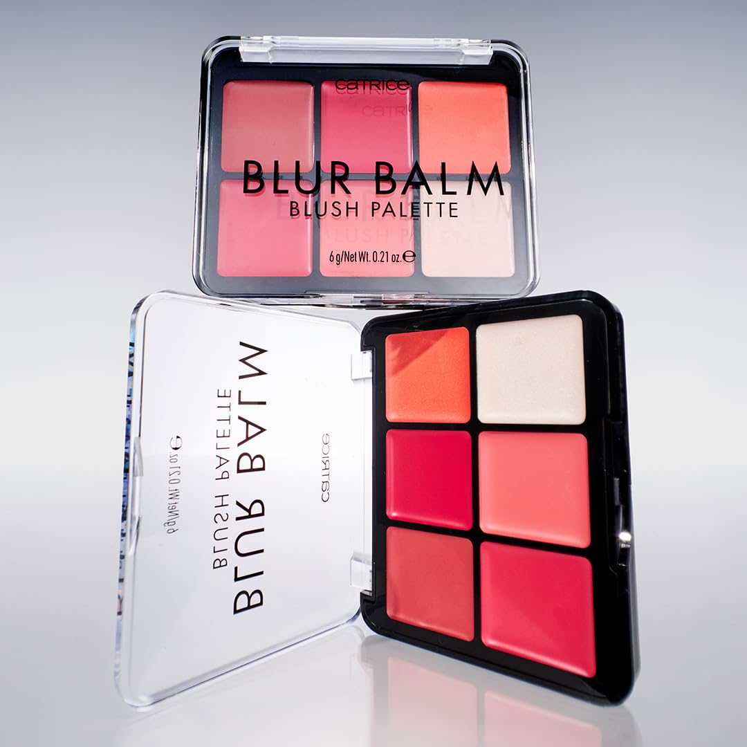 Catrice Blur Balm Blush Palette finger application for quick, even color.