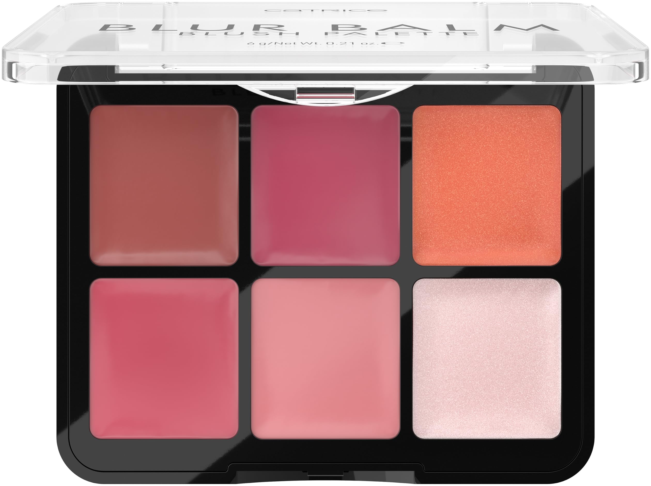 Catrice Blur Balm Blush Palette blush shades swatches showcasing buildable color payoff.