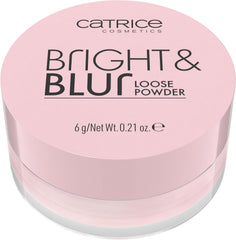 Close-up of applying Bright & Blur with a brush for seamless setting.