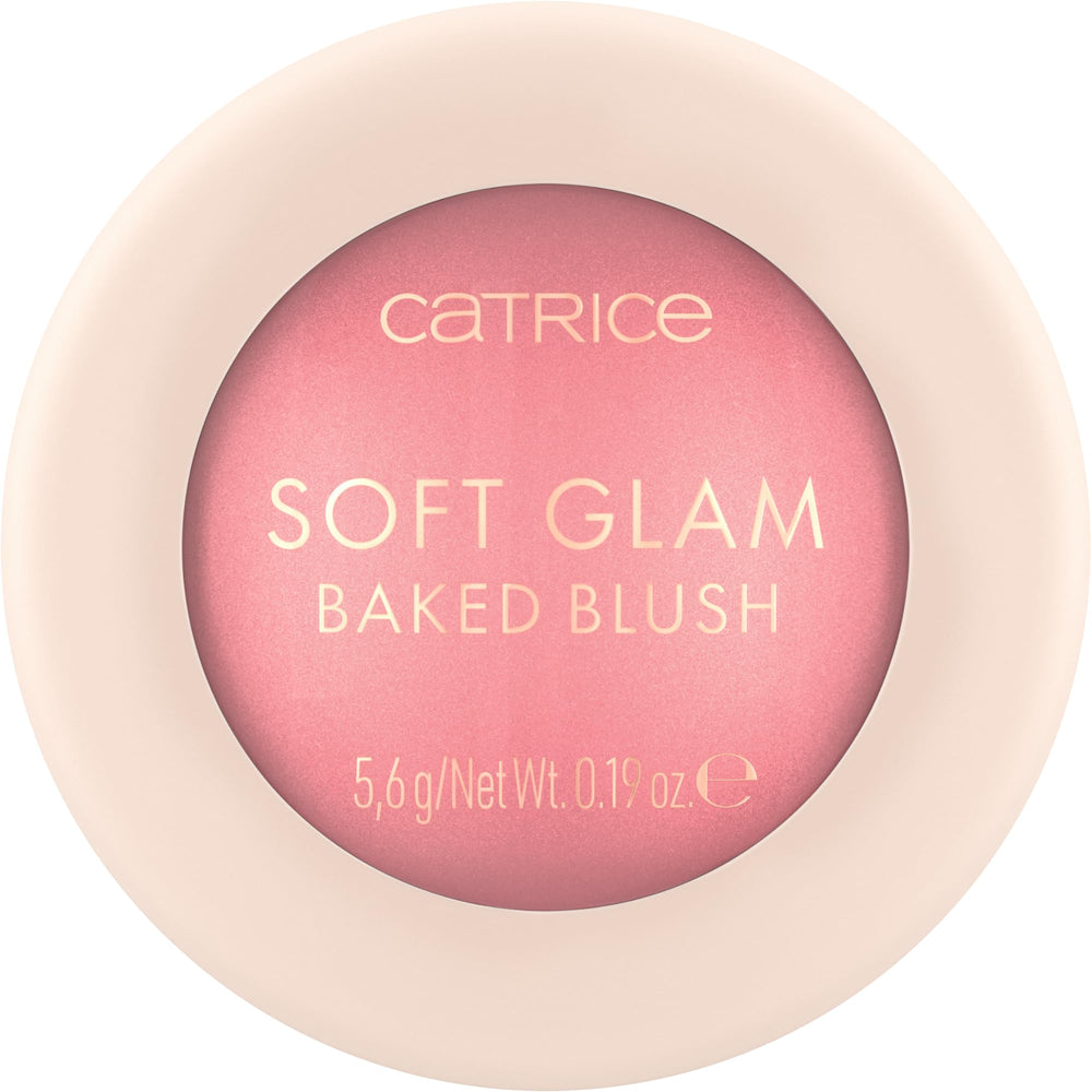 Catrice Soft Glam Baked Blush Midnight Berry powder for radiant daytime glow.