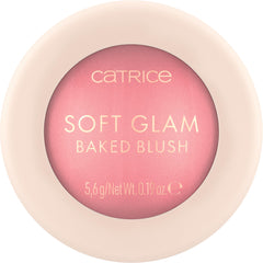 Catrice Soft Glam Baked Blush Midnight Berry powder for radiant daytime glow.