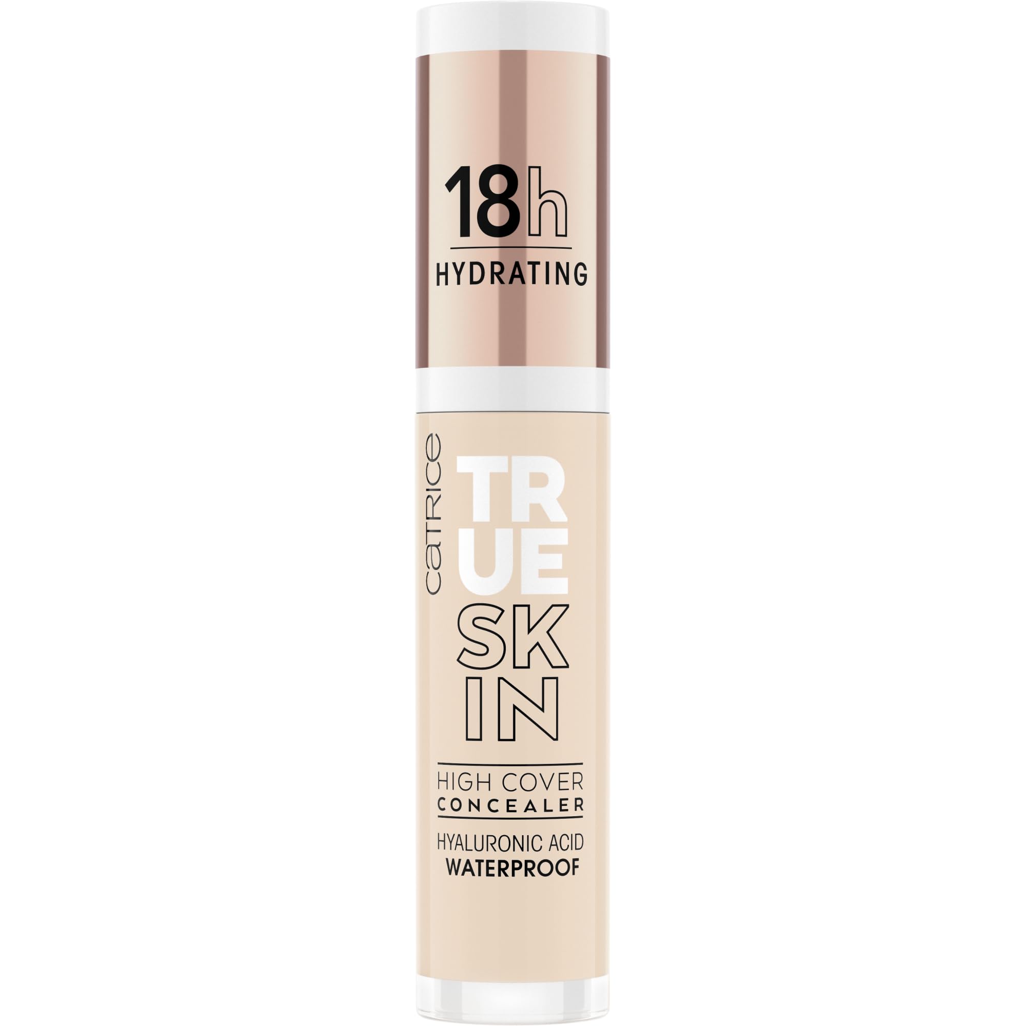 Catrice True Skin High Cover Concealer tube application showcases seamless, lightweight texture.