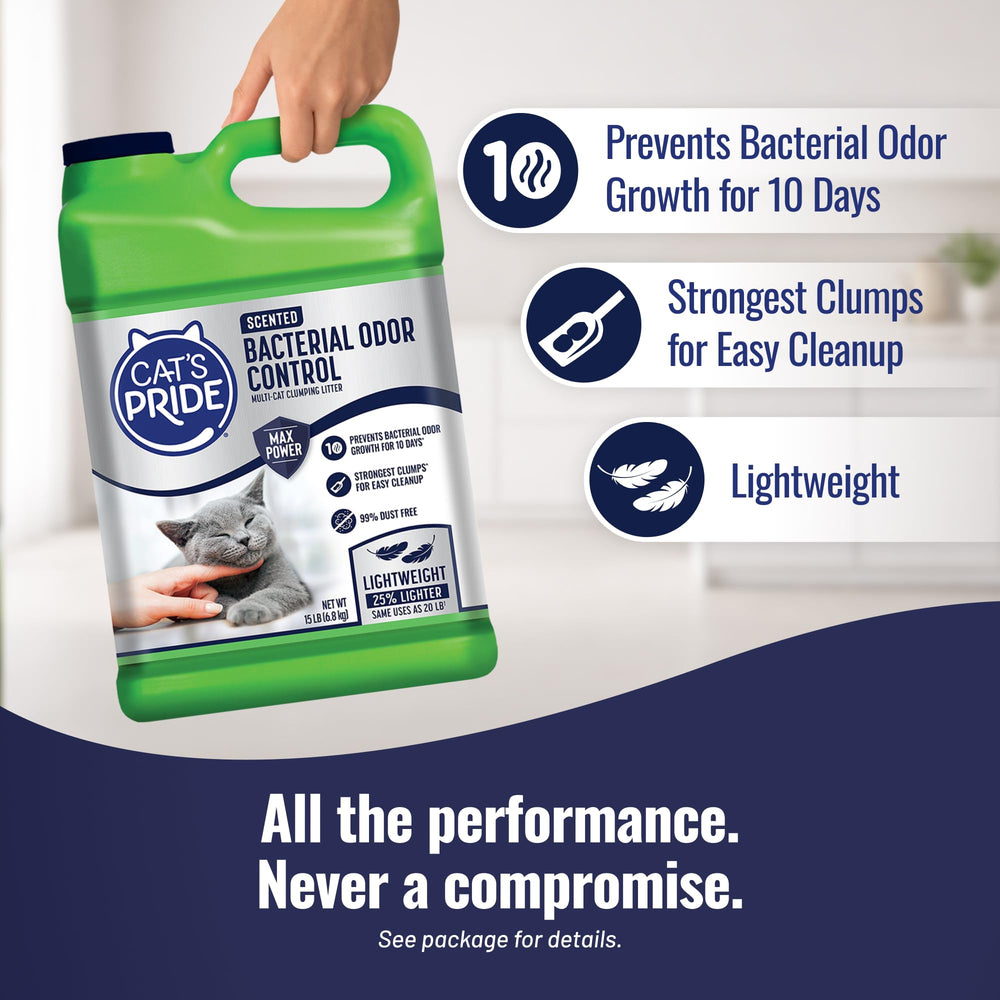 Cat's Pride multi-cat litter bag emphasizes suitability for households with several cats.