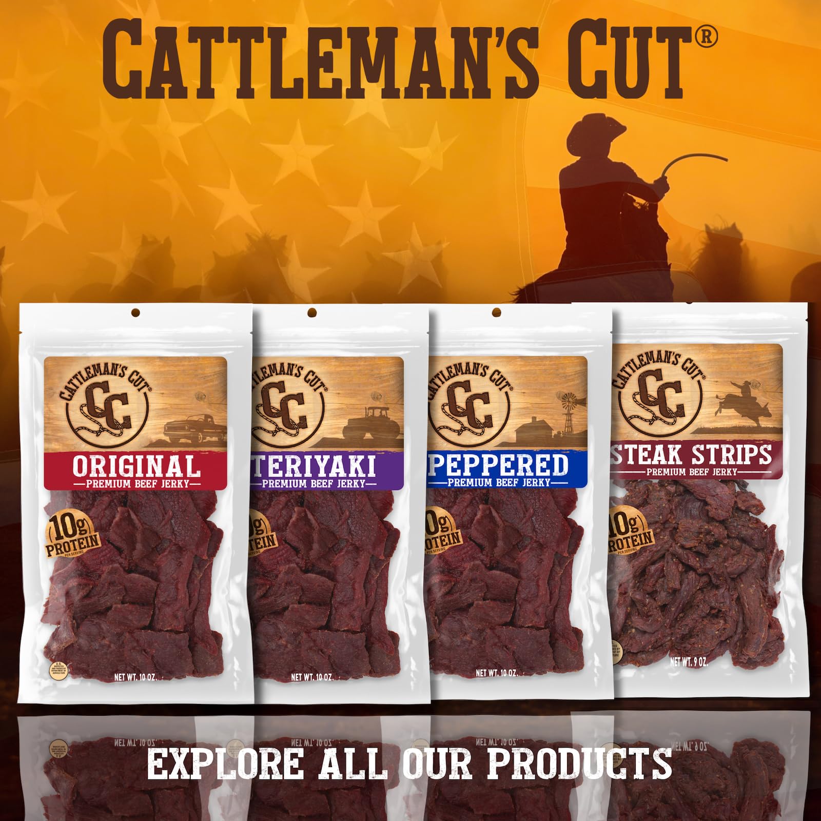 Cattleman's Cut ready-to-eat snack for travel and workouts.