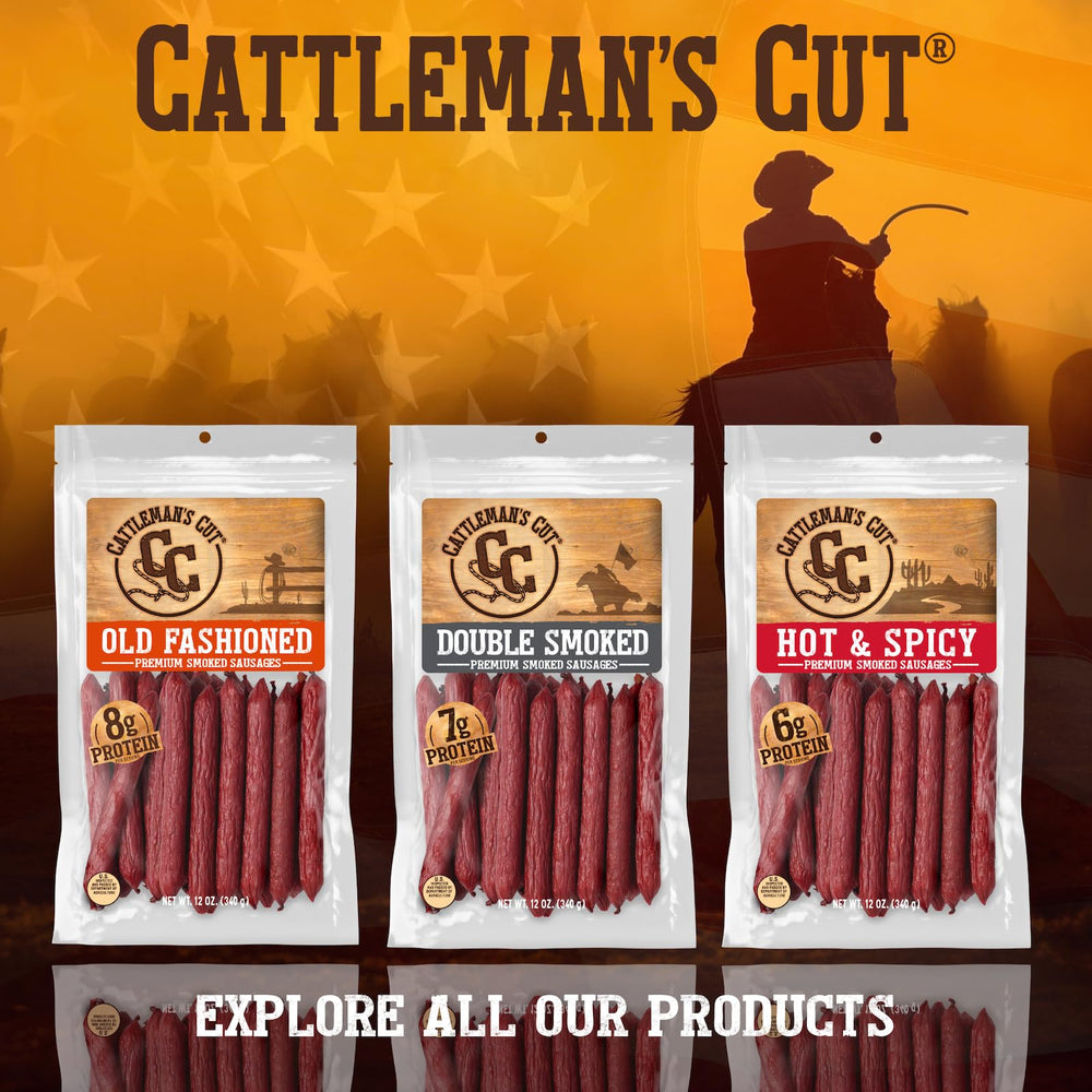 Cattleman's Cut resealable pouch keeps sausages tasting fresh