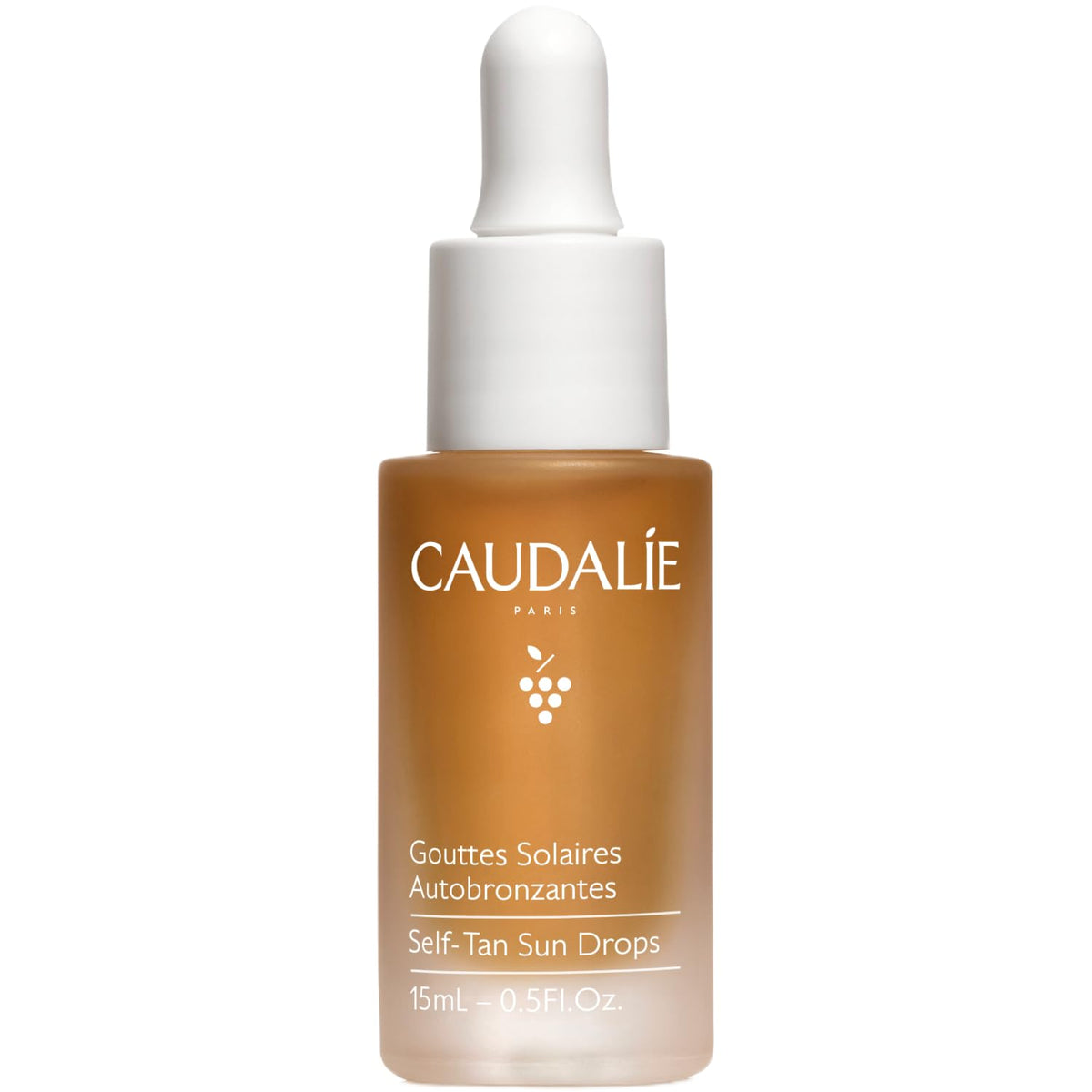 Caudalie Self-Tan Sun Drops bottle for a natural finish.