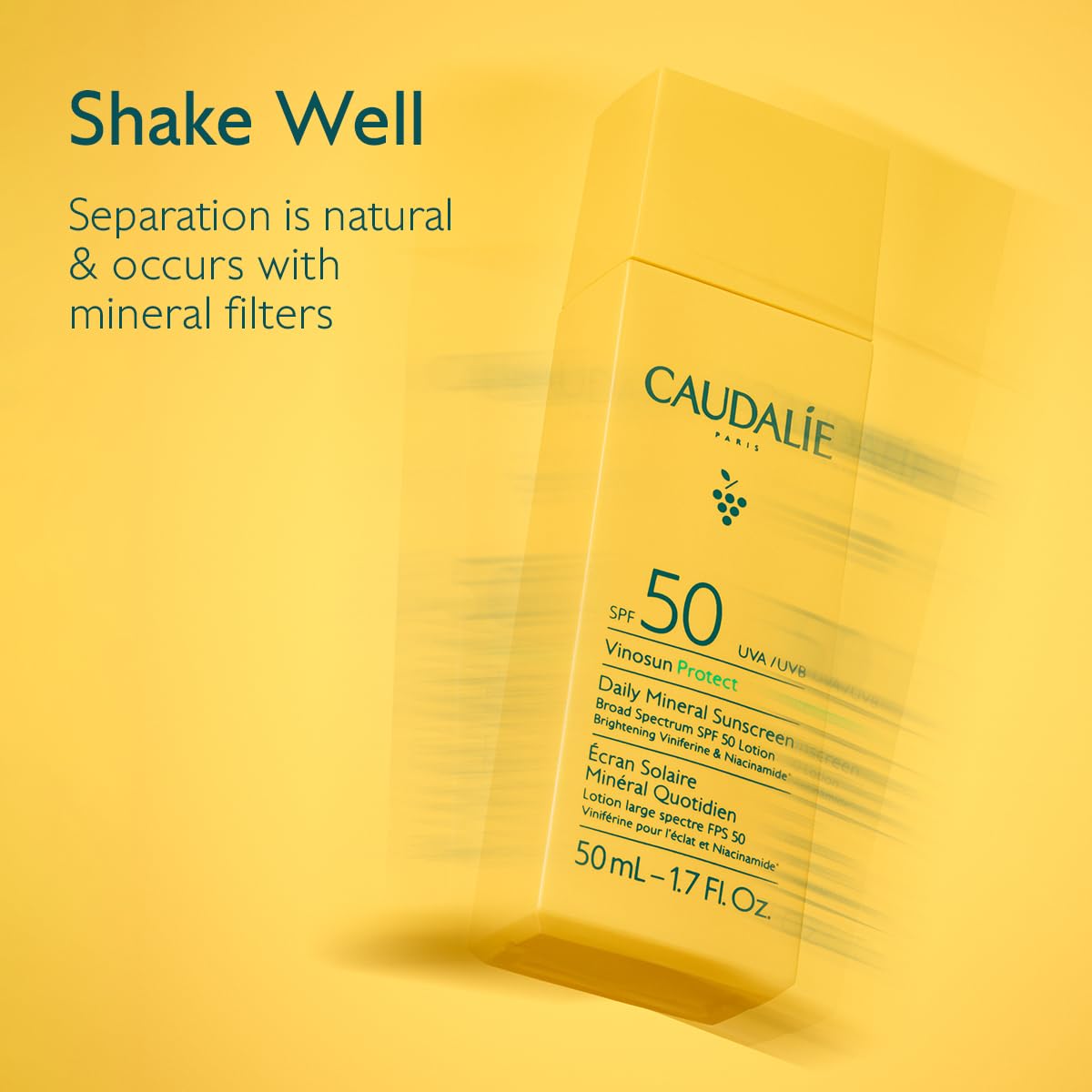 Caudalie Vinosun Protect fragrance-free formula suitable for sensitive skin.