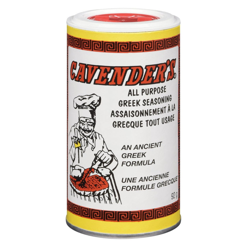 Cavender's Greek seasoning pours over steak for grilling enhancement