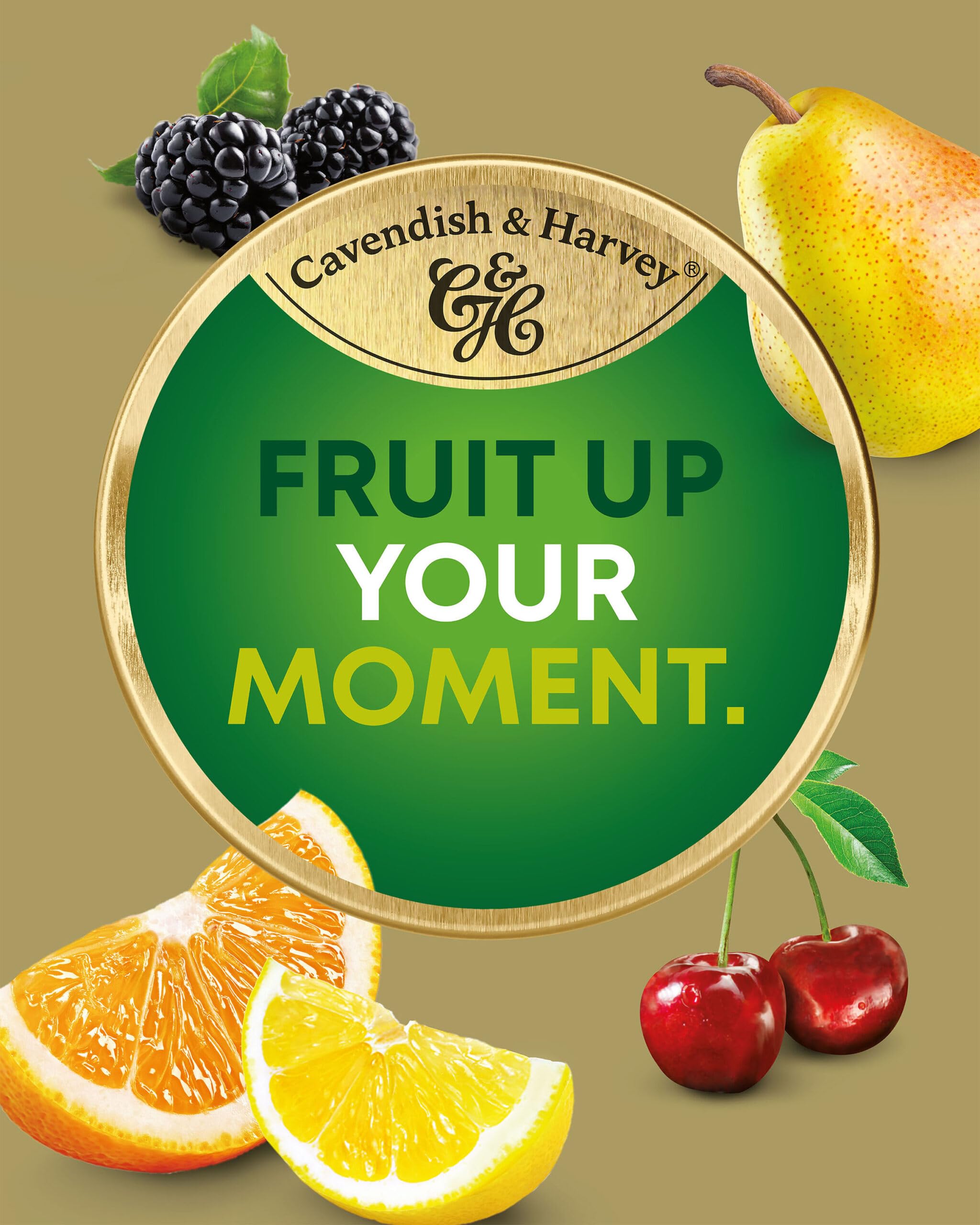 Cavendish & Harvey can opened, vibrant fruit candies ready to enjoy