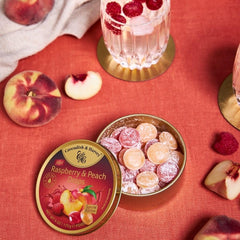 Peach-filled candy drops with gooey center from Cavendish & Harvey.