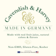 Raspberry fruit juice drops with sugared coating from Cavendish & Harvey.