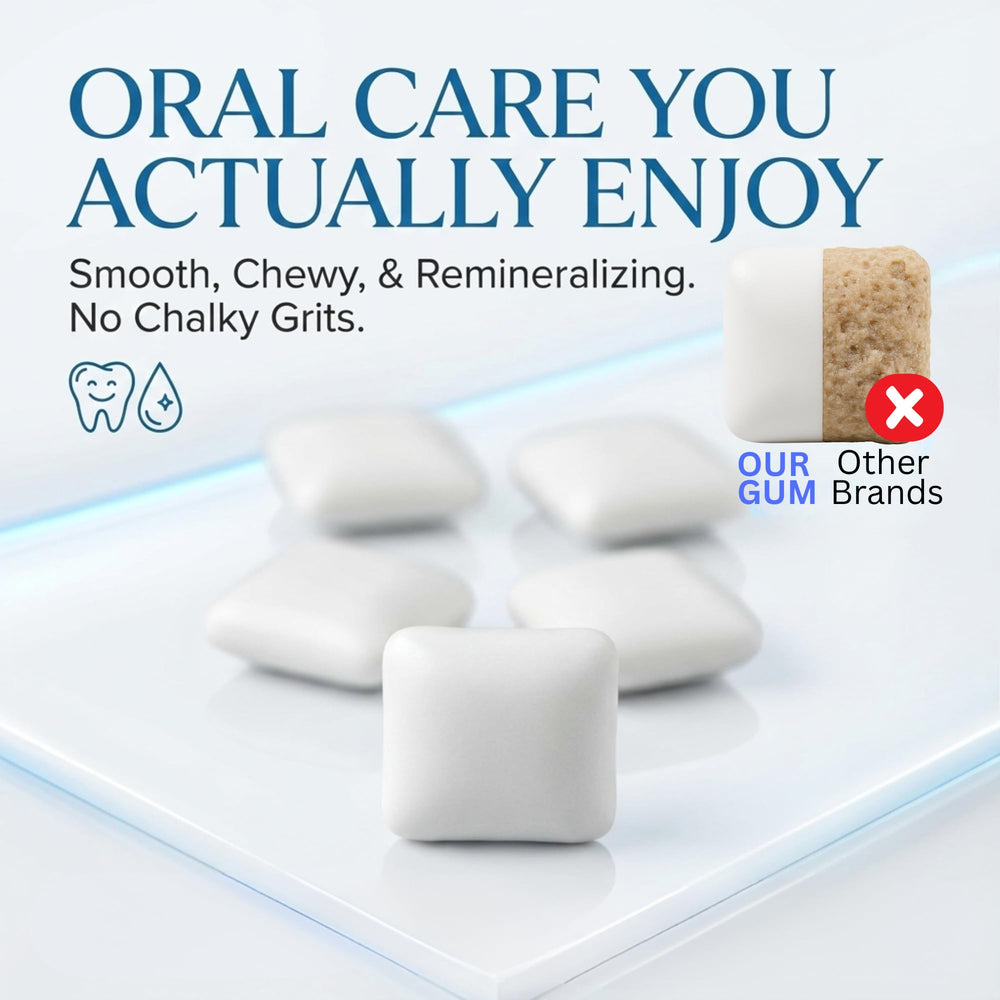 CaviChew xylitol helps mouth pH balance and gum health.
